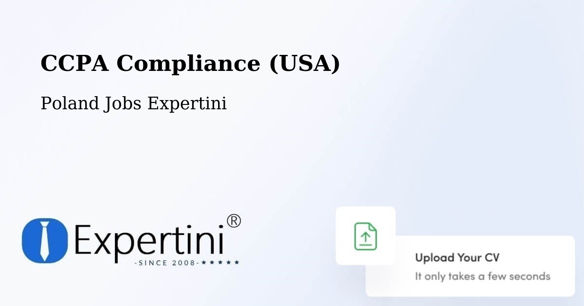 CCPA Privacy Rights & Compliance Notice – Libiąż - Poland Jobs Expertini
